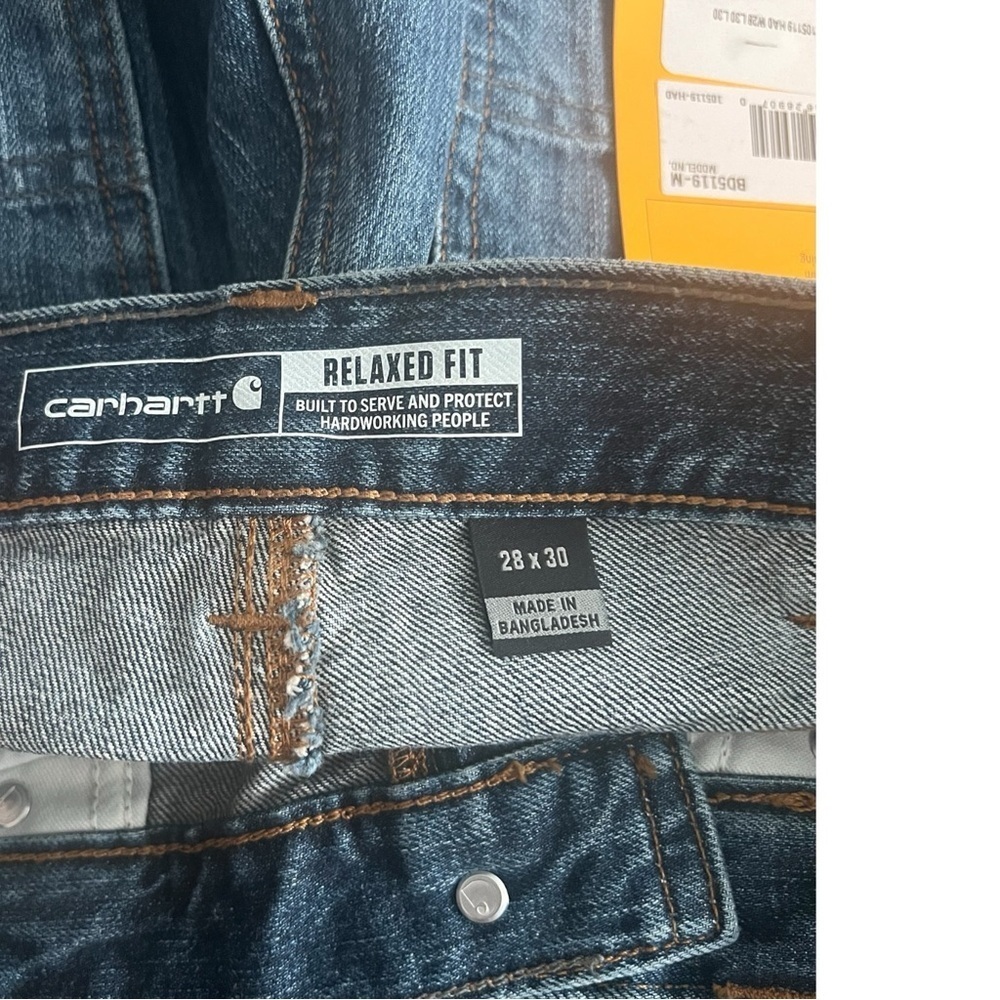CARHARTT NWT Relaxed Fit 5–Pocket Jeans Size 28 x 30 - Picture 6 of 6